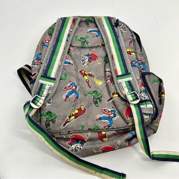 Pottery Barn Kids Marvel Avengers Kids Backpack Grey Superhero School Bag - Picture 11 of 11